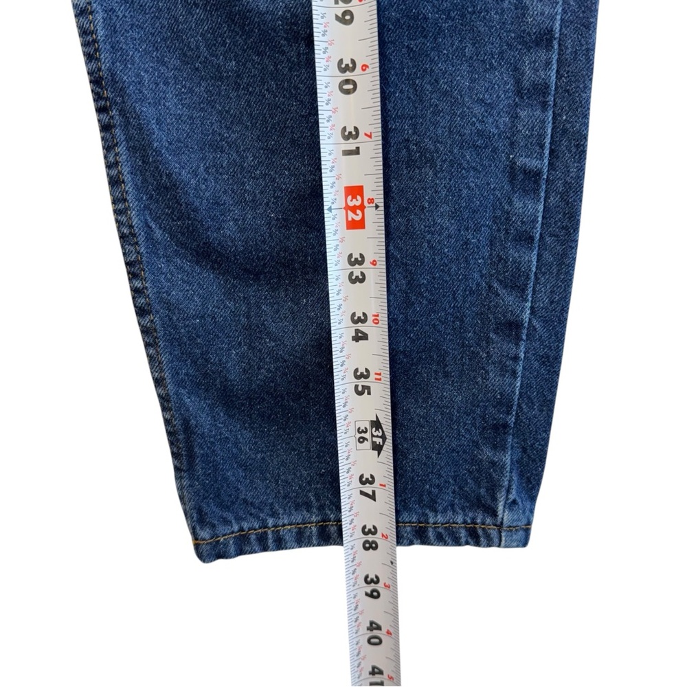 ASOS Dark Wash 100% Cotton High Rise Mom Jeans Size Petite 30/28‎ #198 - Picture 5 of 7